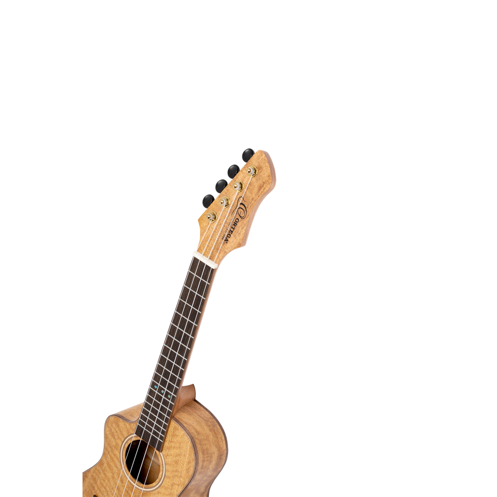 Horizon Series Ortega Guitars Concert Ukulele electro-acoustic left handed Okoumé includes Gig Bag RUMG-CE-L Mango reversed headstock