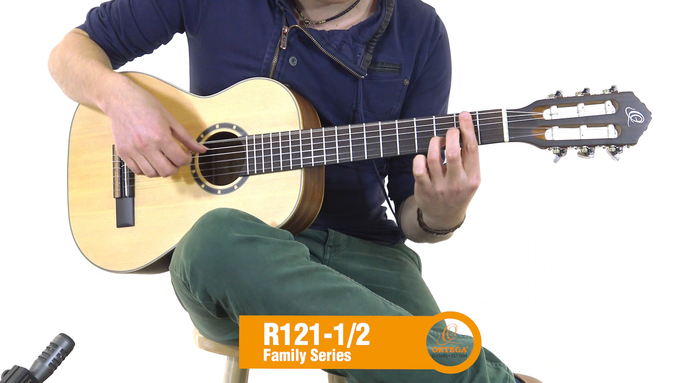 1/2 Size Guitar Spruce/ Mahogany Natural video