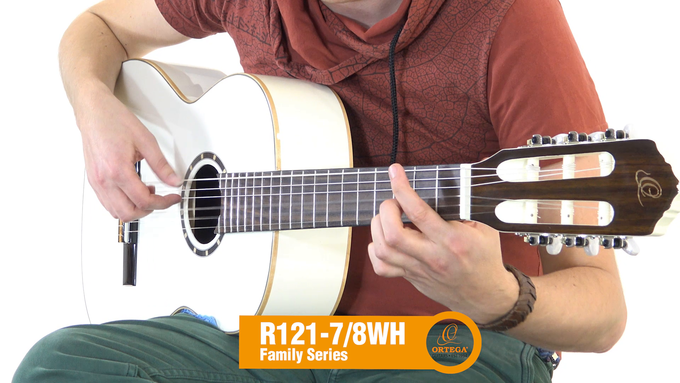 7/8 Size Guitar Spruce/ Mahogany White video