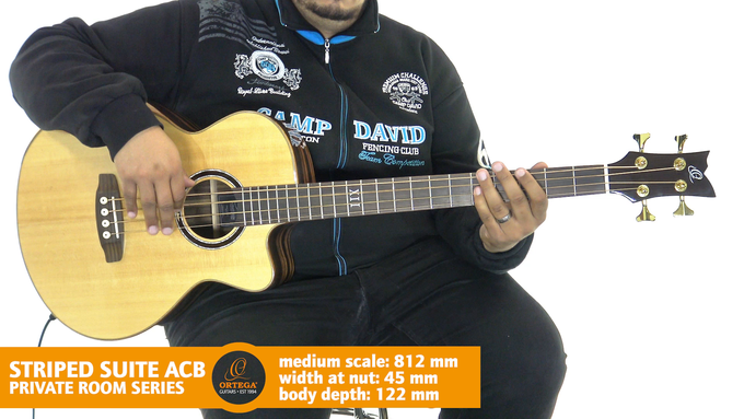 4-String Medium Scale Bass Solid Spruce/ Striped Ebony Natural video