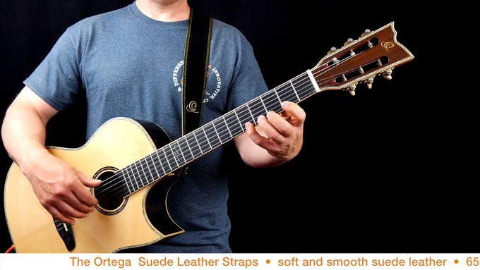 Guitar Suede Leather Strap Black video