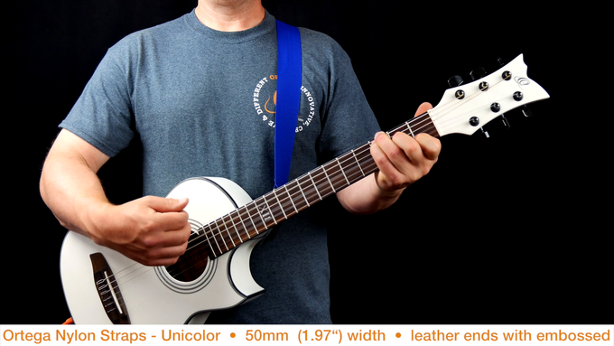 Guitar Unicolor Nylon Strap White video