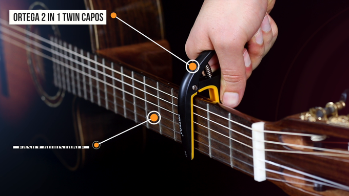 Curved/Flat Guitar Capo Chrome video