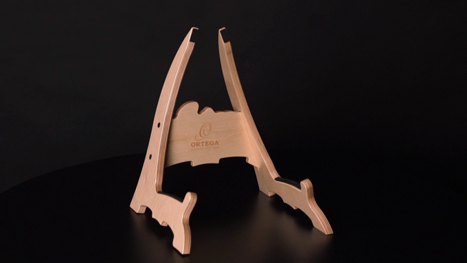 Wood Guitar Stand Natural Bright video