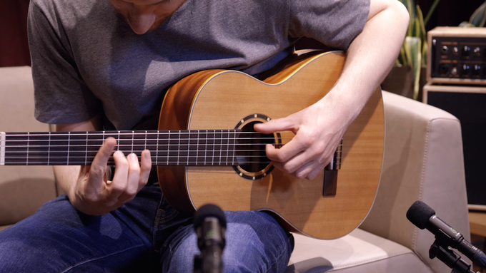 3/4 Size Guitar Cedar/ Mahogany Natural video