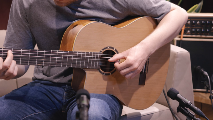 Full Size Guitar Solid Cedar/ Mahogany Natural video