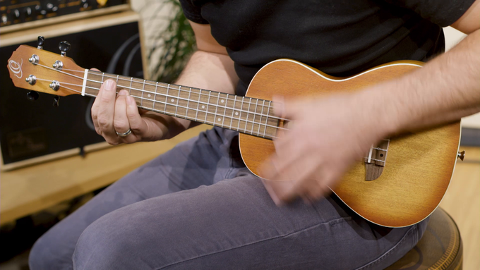 Concert Size Ukulele Okoume Dawn Sunburst video