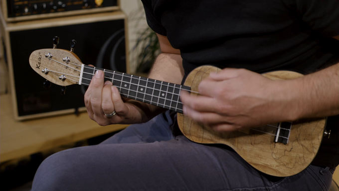 Soprano Size Ukulele Spalted Maple/ ABS Natural Set video