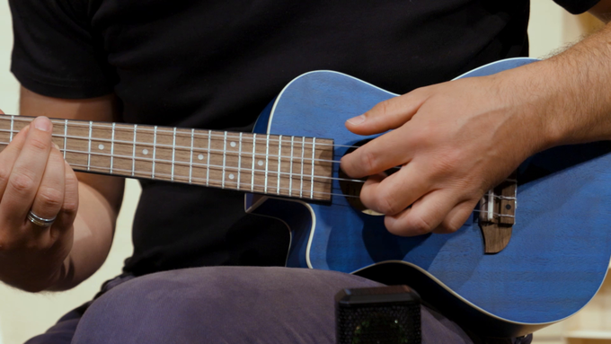 Concert Size Ukulele Okoume Ocean Blue video