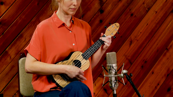 Soprano Size Ukulele Spalted Maple/ ABS Natural Set video