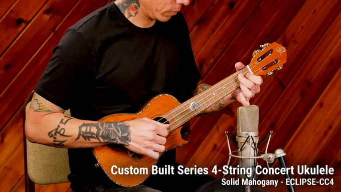Concert Ukulele Solid Mahogany Natural video