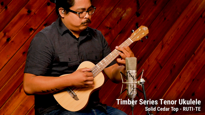 Tenor Ukulele Solid Cedar/ Walnut Natural video