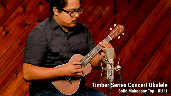 Concert Ukulele Solid Mahogany Natural video