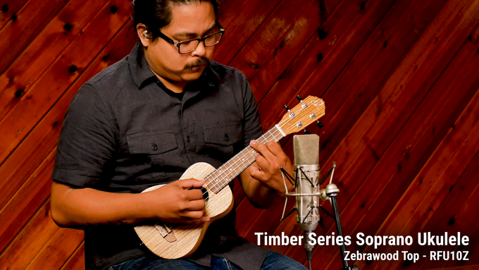 Soprano Ukulele Zebrawood Natural video