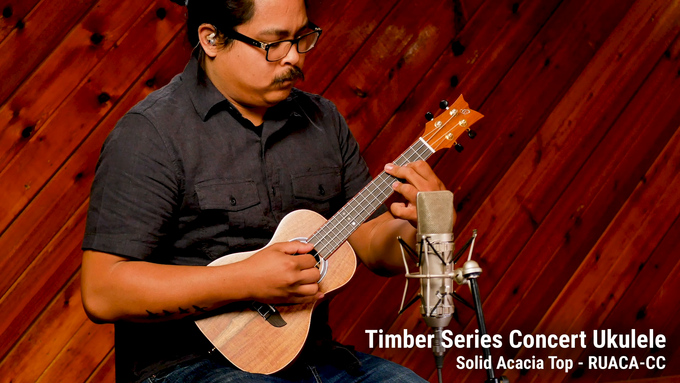 Concert Ukulele Solid Acacia Natural video