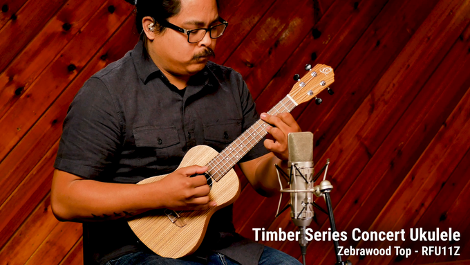 Concert Ukulele Zebrawood Natural video