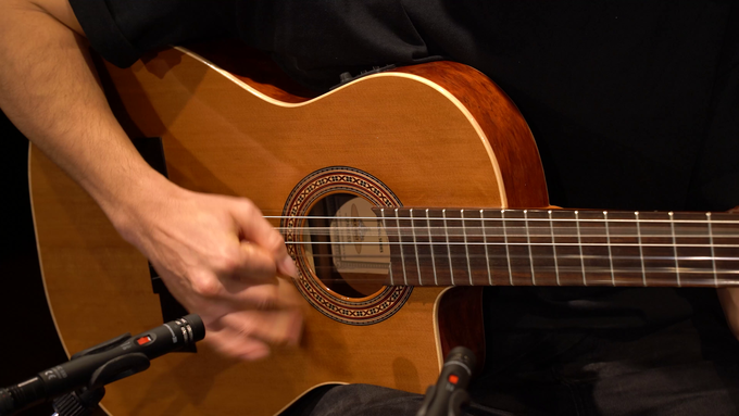 Full Size Guitar Solid Cedar/ Bubinga Natural video