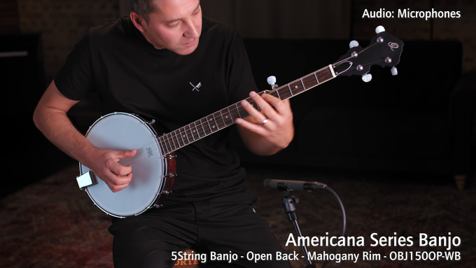 5-String Banjo Open Back / Mahogany Satin Whiskey Burst video