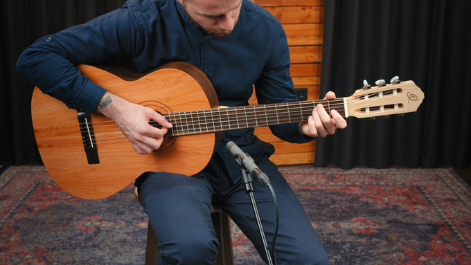 Full Size Guitar Solid Cedar/ Aged Eucalyptus Natural video