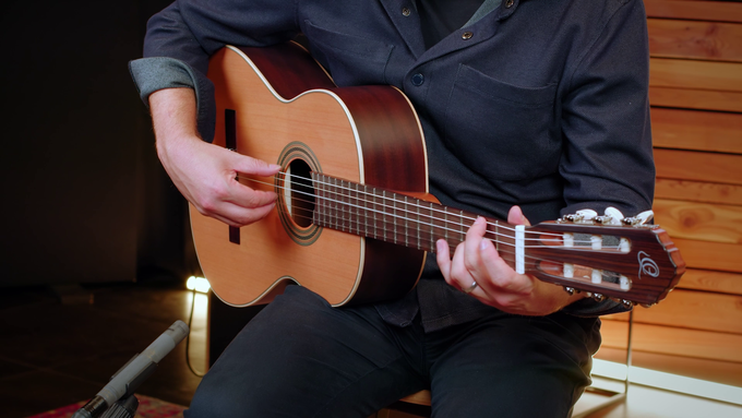 Full Size Guitar Solid Cedar / Sapele Natural video