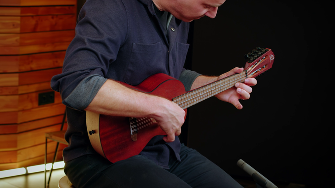 Tenor 8-String Ukulele Mahogany Natural video