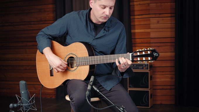 Full Size Guitar Solid Cedar/ Rosewood Natural video